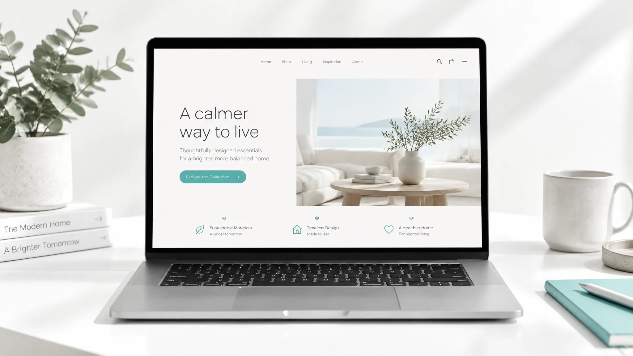 Moderne Website auf einem MacBook mit klarem, conversion-optimiertem Design