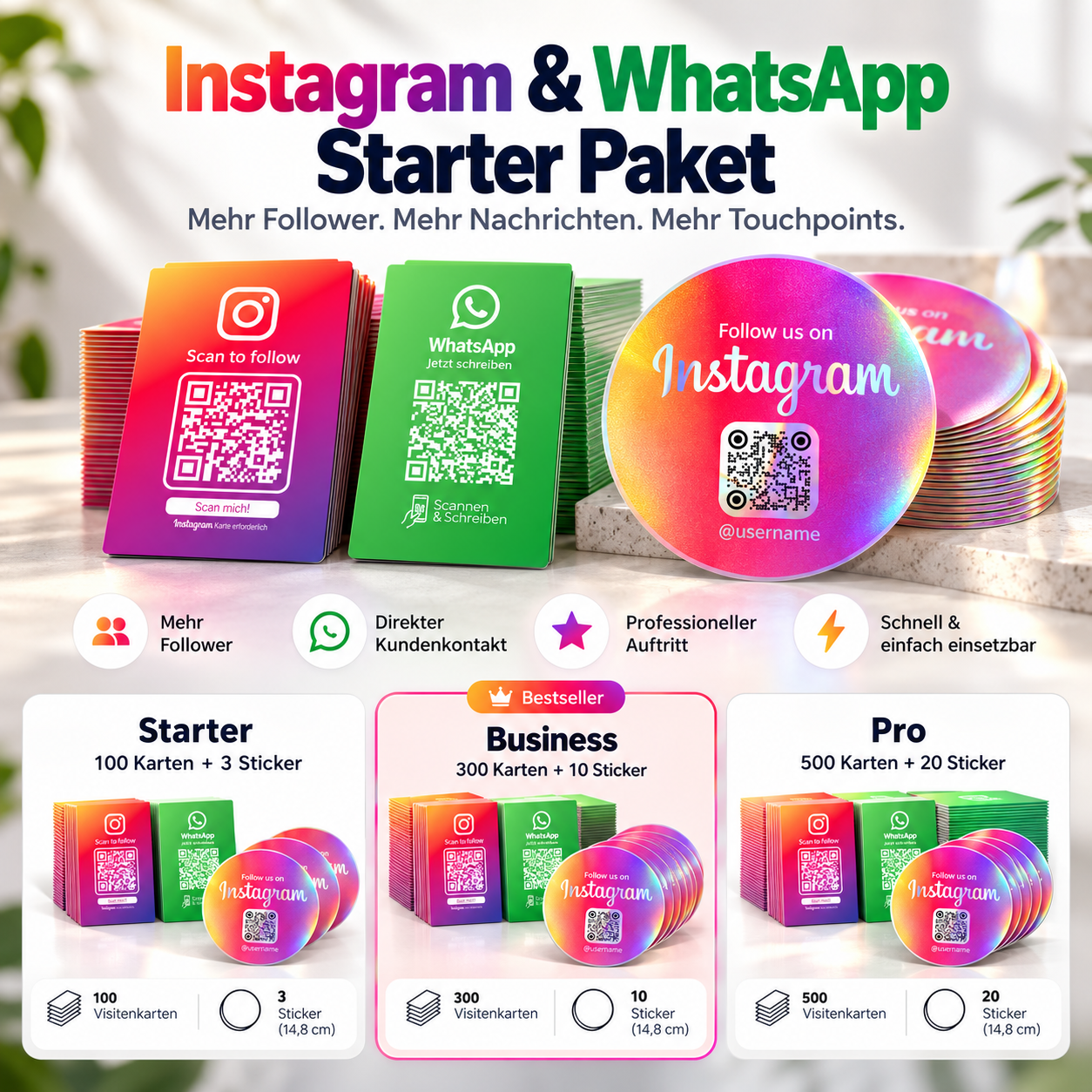 Instagram & WhatsApp Starter Set