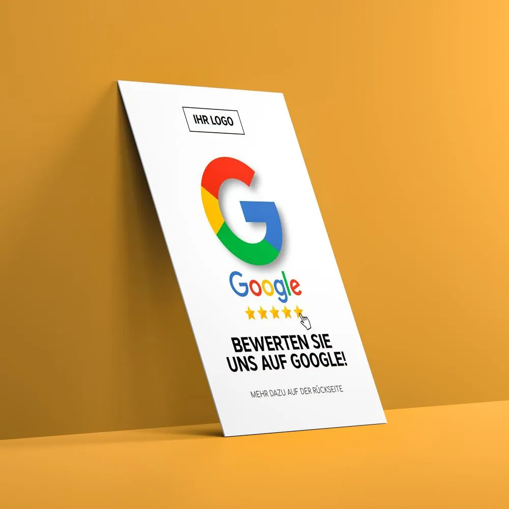 Bewerten Sie uns auf Google Karte „Minimal“ mit Google Bewertung QR Code