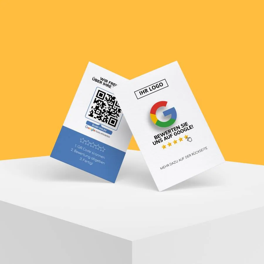 Bewerten Sie uns auf Google Visitenkarte „Minimal“