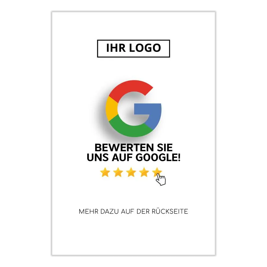 Bewerten Sie uns auf Google Visitenkarte „Minimal“ – Ansicht 2