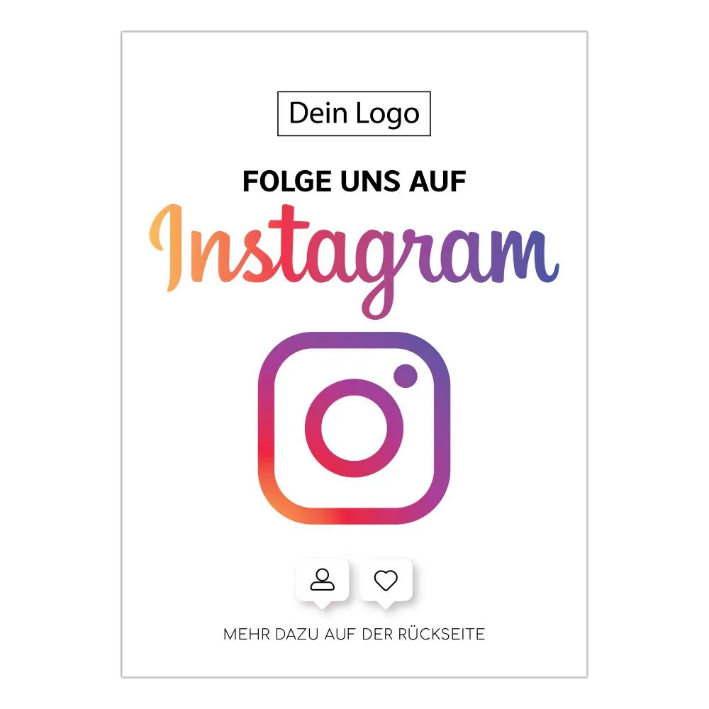 Folge uns auf Instagram Karte „Clean“