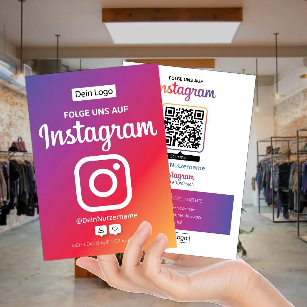 Folge uns auf Instagram Karte „Color“