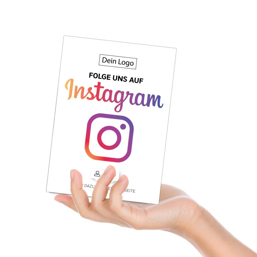 Folge uns auf Instagram Karte „Clean“ – Ansicht 2