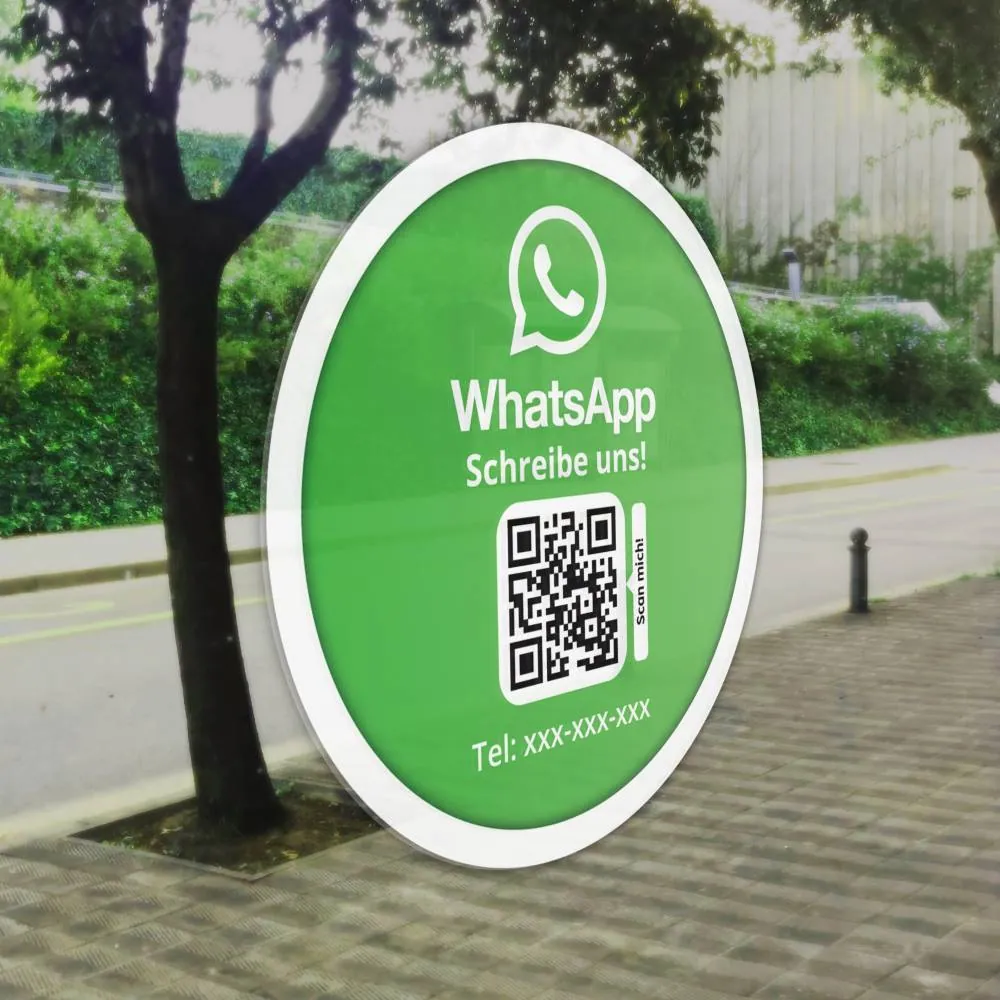 WhatsApp Aufkleber Rund Clean – Ansicht 2