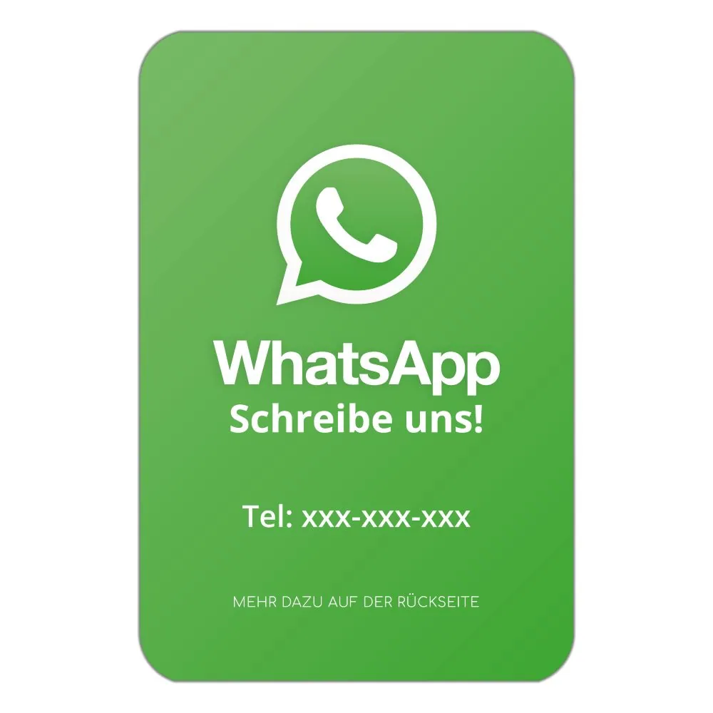 WhatsApp Visitenkarte mit QR Code – Ansicht 2