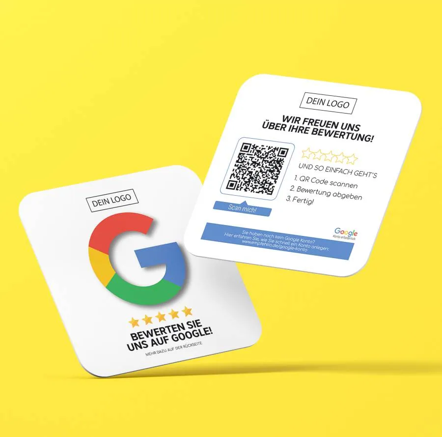 Bewerten Sie uns auf Google Karte Square