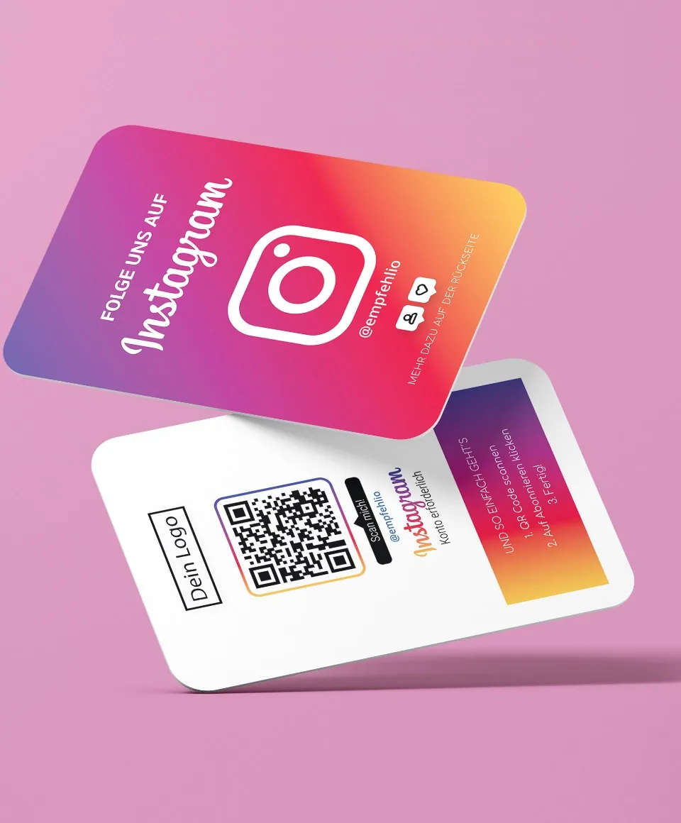 Instagram QR & NFC Visitenkarten