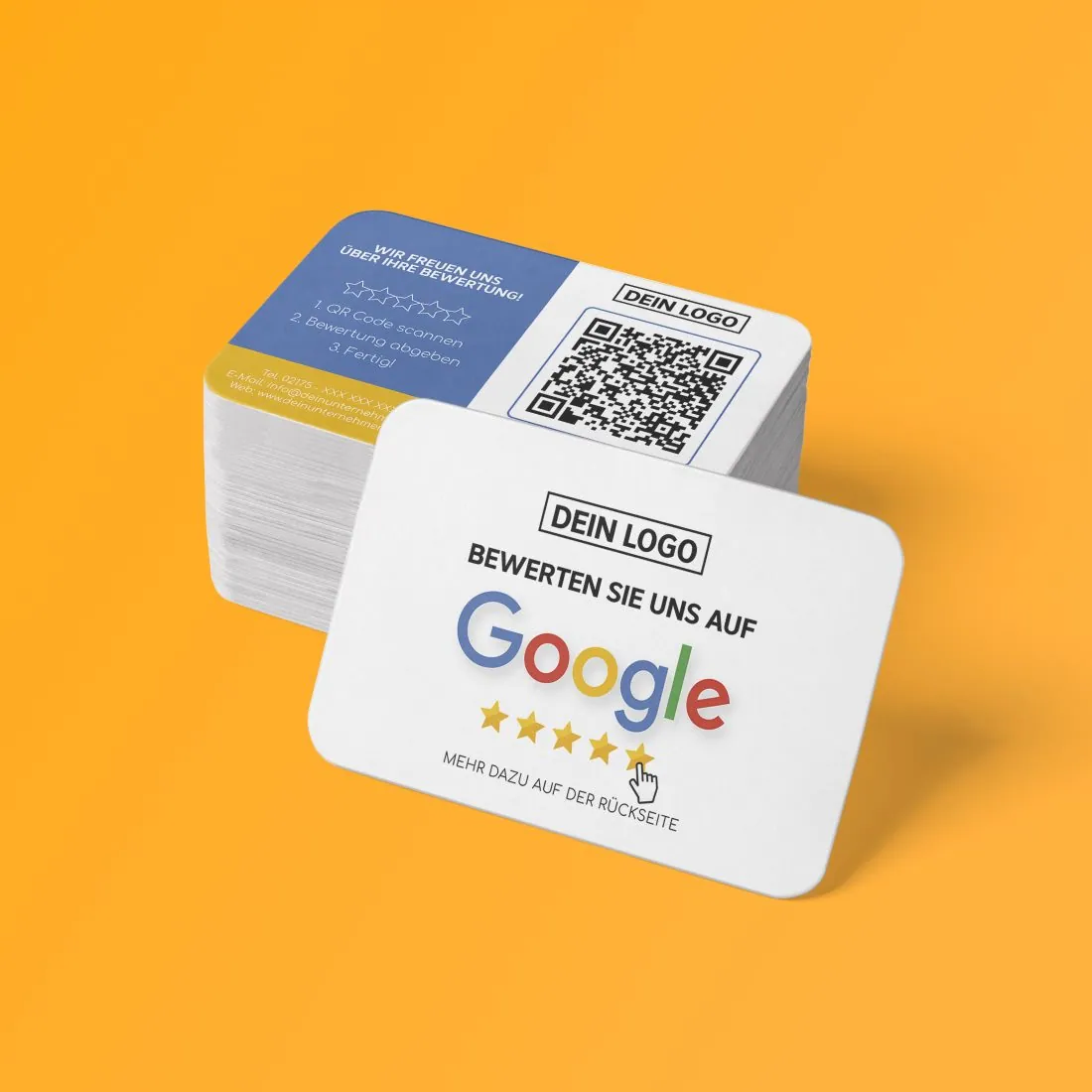 Google Bewertung QR Code Visitenkarten