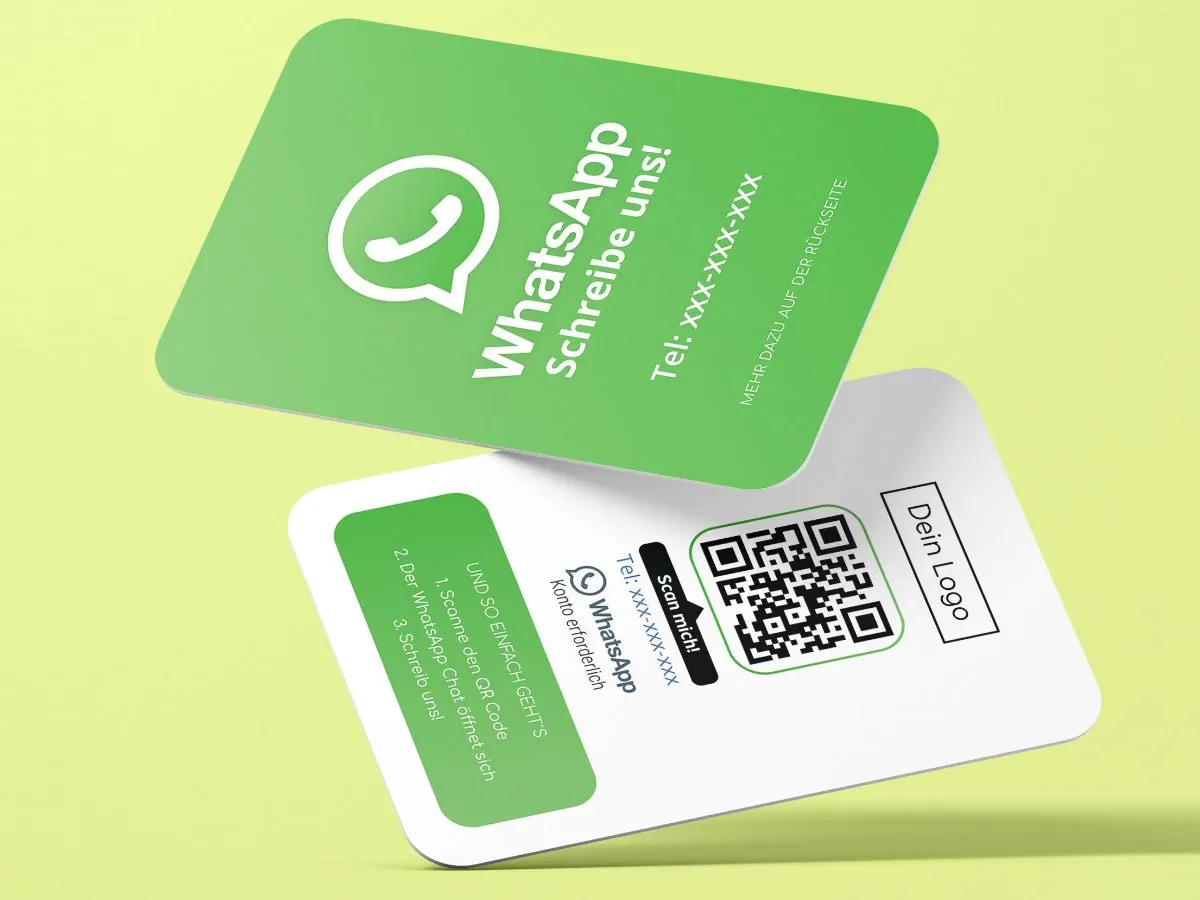 WhatsApp QR & NFC Visitenkarten