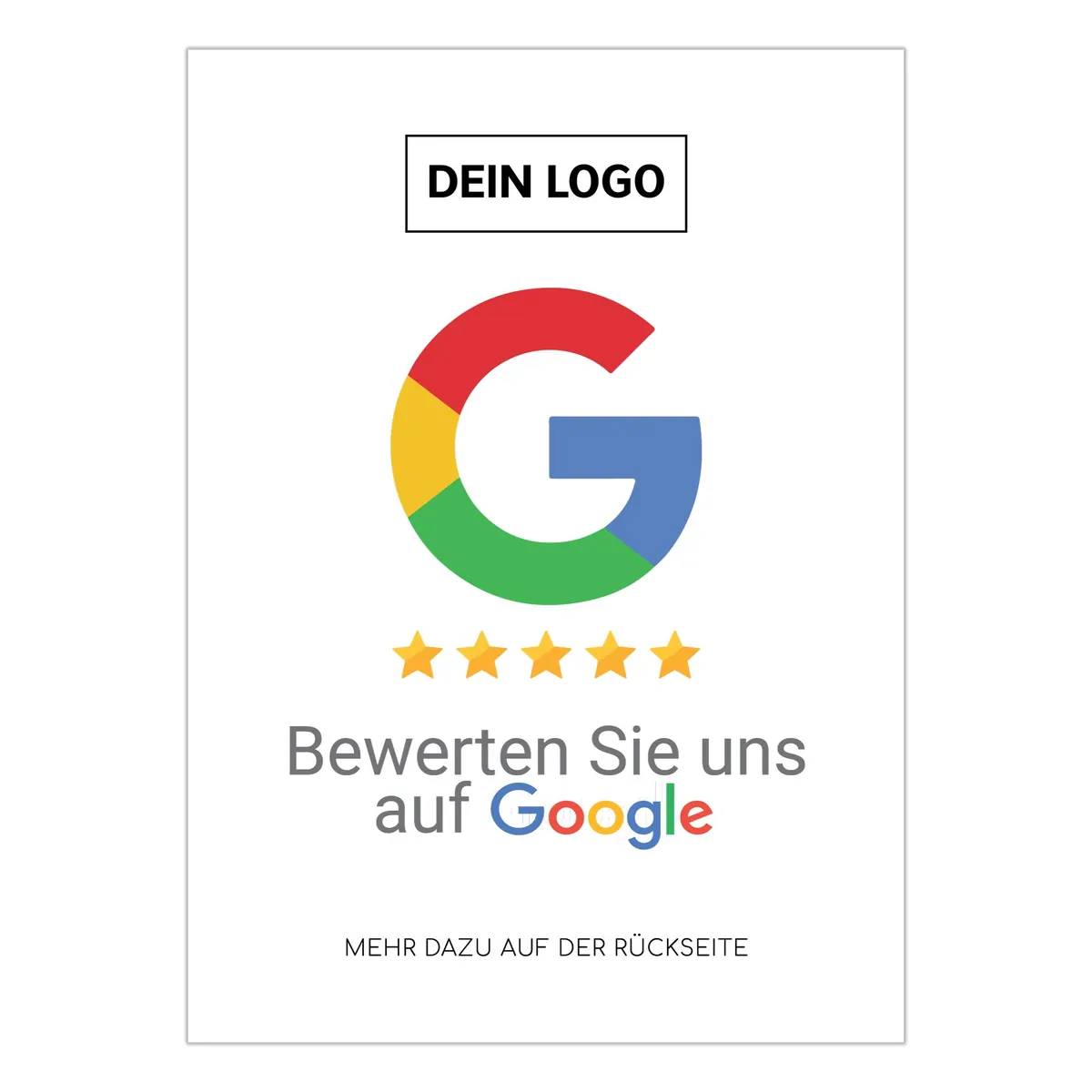Bewerten Sie uns auf Google Paket 3 – Karten und Aufkleber Edition 2021 – Ansicht 2