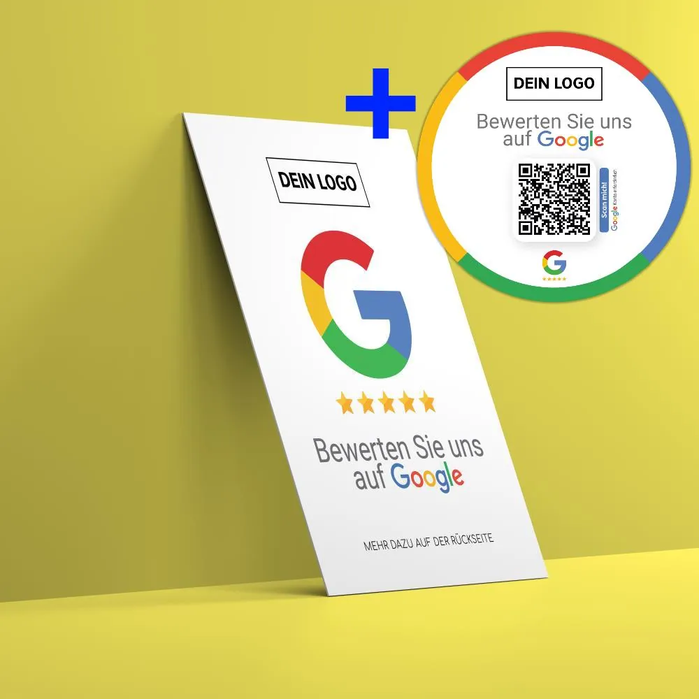 Bewerten Sie uns auf Google Paket 3 – Karten und Aufkleber Edition 2021