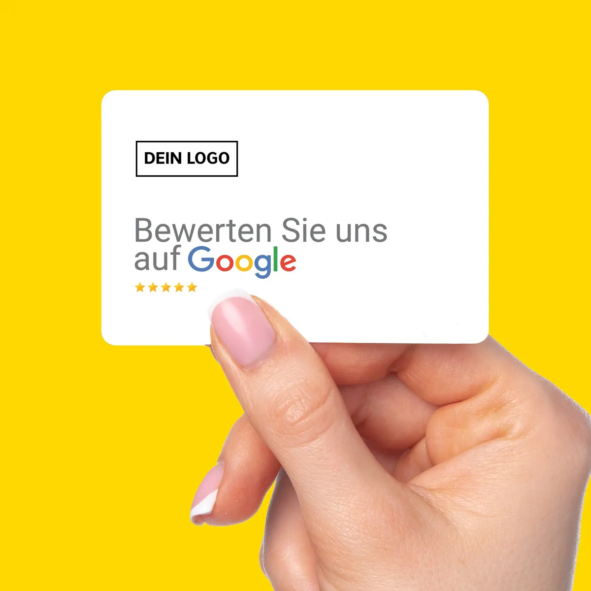Bewerten Sie uns auf Google Visitenkarte Simple mit Google Bewertung QR Code – Ansicht 2