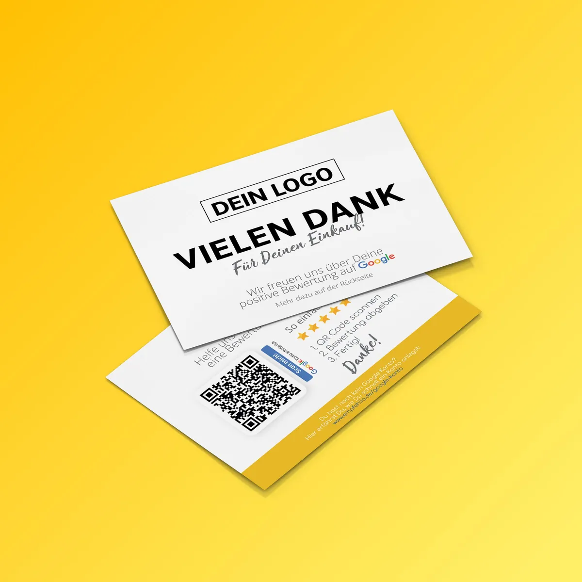 Danke für deinen Einkauf Karte mit Google Bewertung