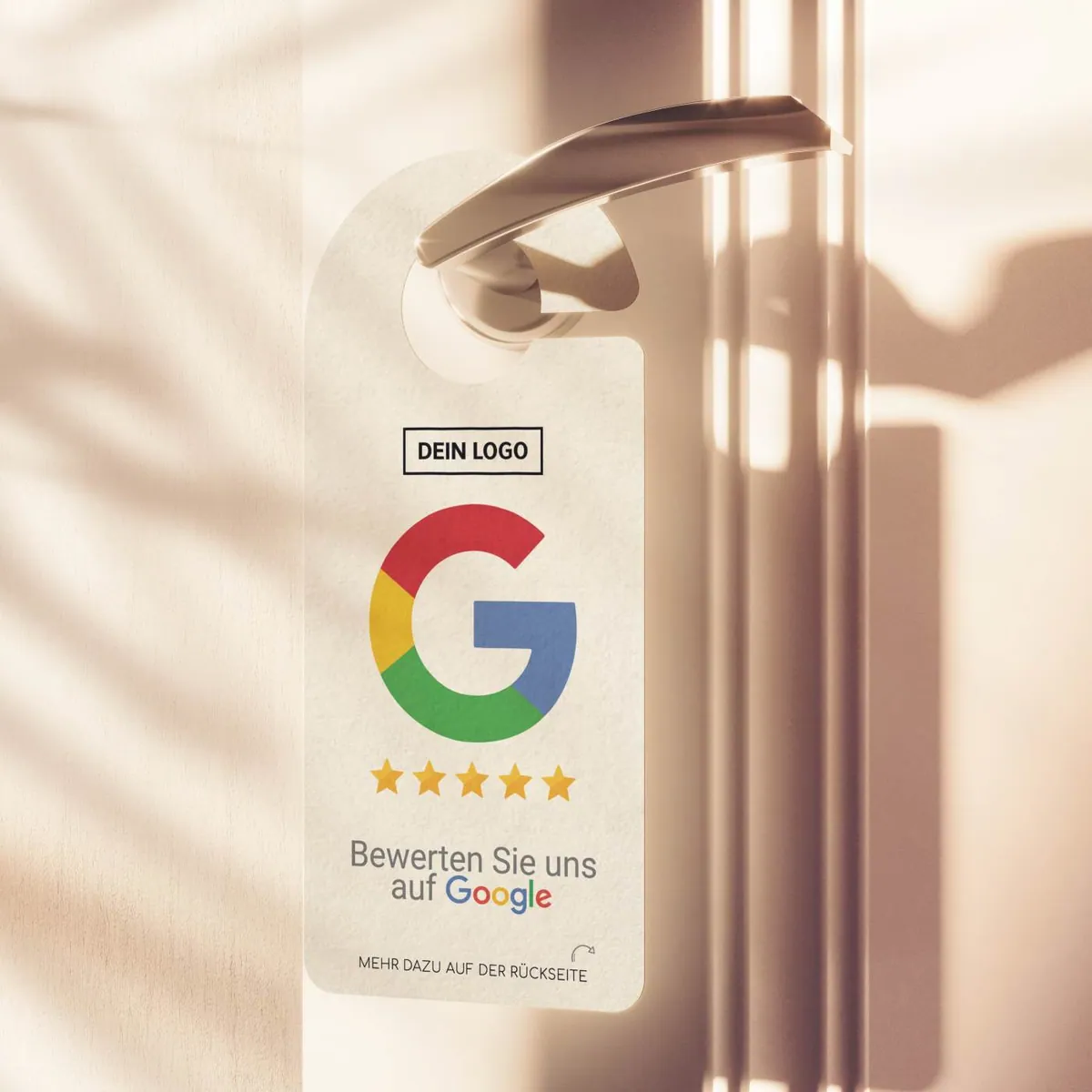 Bewerten Sie uns auf Google Hotel Türanhänger – Ansicht 2
