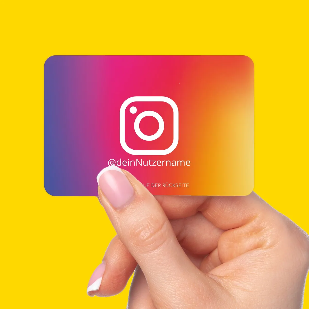 Folge uns auf Instagram Visitenkarte „Icon“ mit Instagram QR Code – Ansicht 2