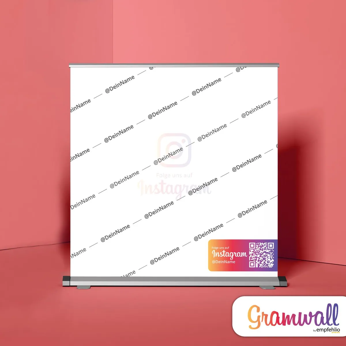 Gramwall - Instagram Roll Up Banner Clean