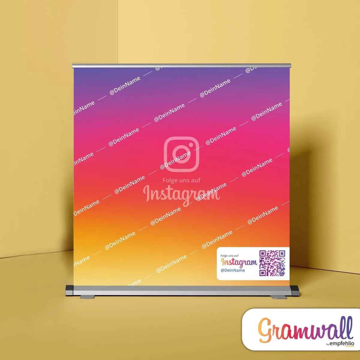 Gramwall – Instagram Roll Up Banner Color