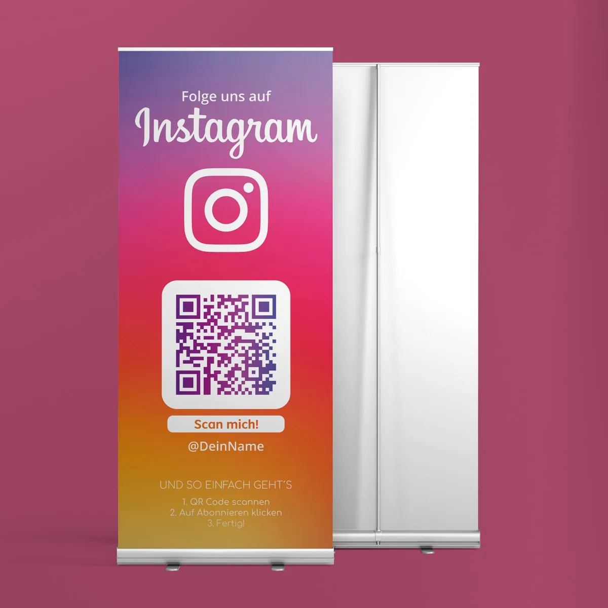 Instagram Roll Up Banner Color