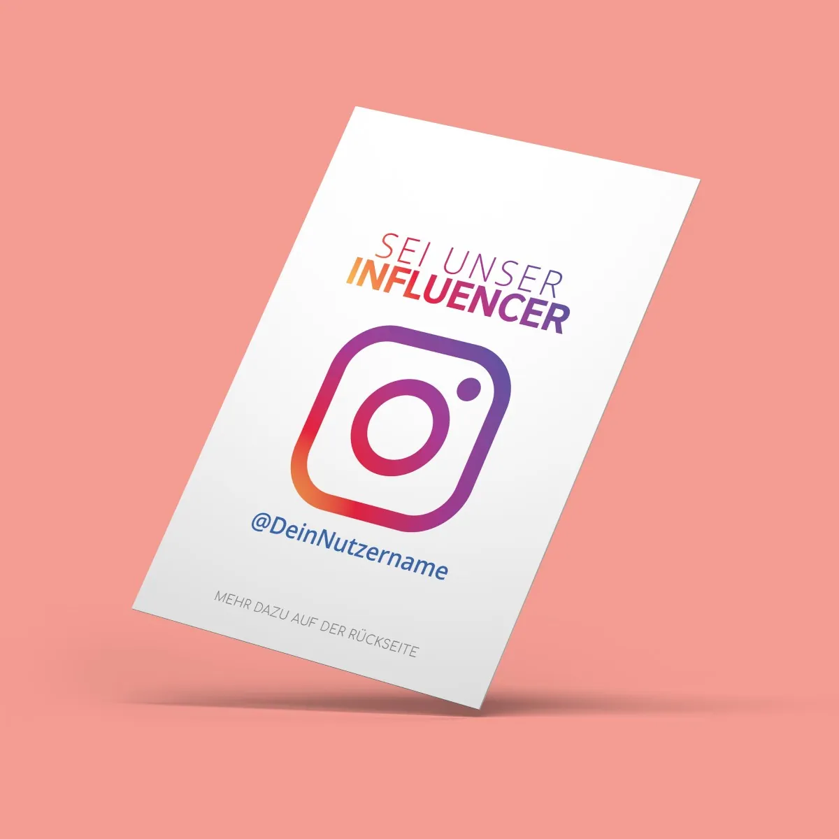 Instagram Influencer Karte Clean