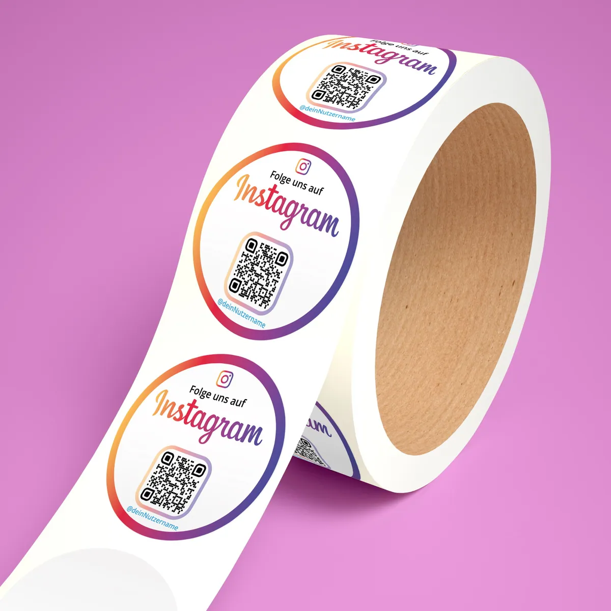 Instagram Aufkleber Etiketten Rolle Clean