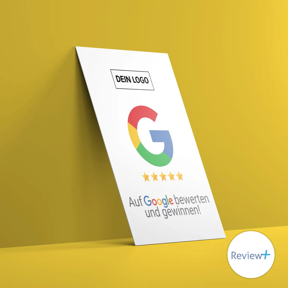 Review+ Google Bewertungskarte Gewinnspiel