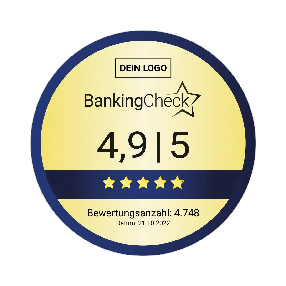 BankingCheck Score Aufkleber
