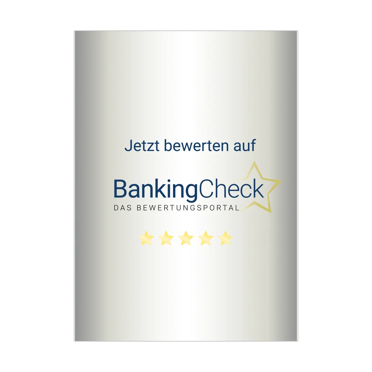 Bewerten Sie uns auf BankingCheck Karte Silver
