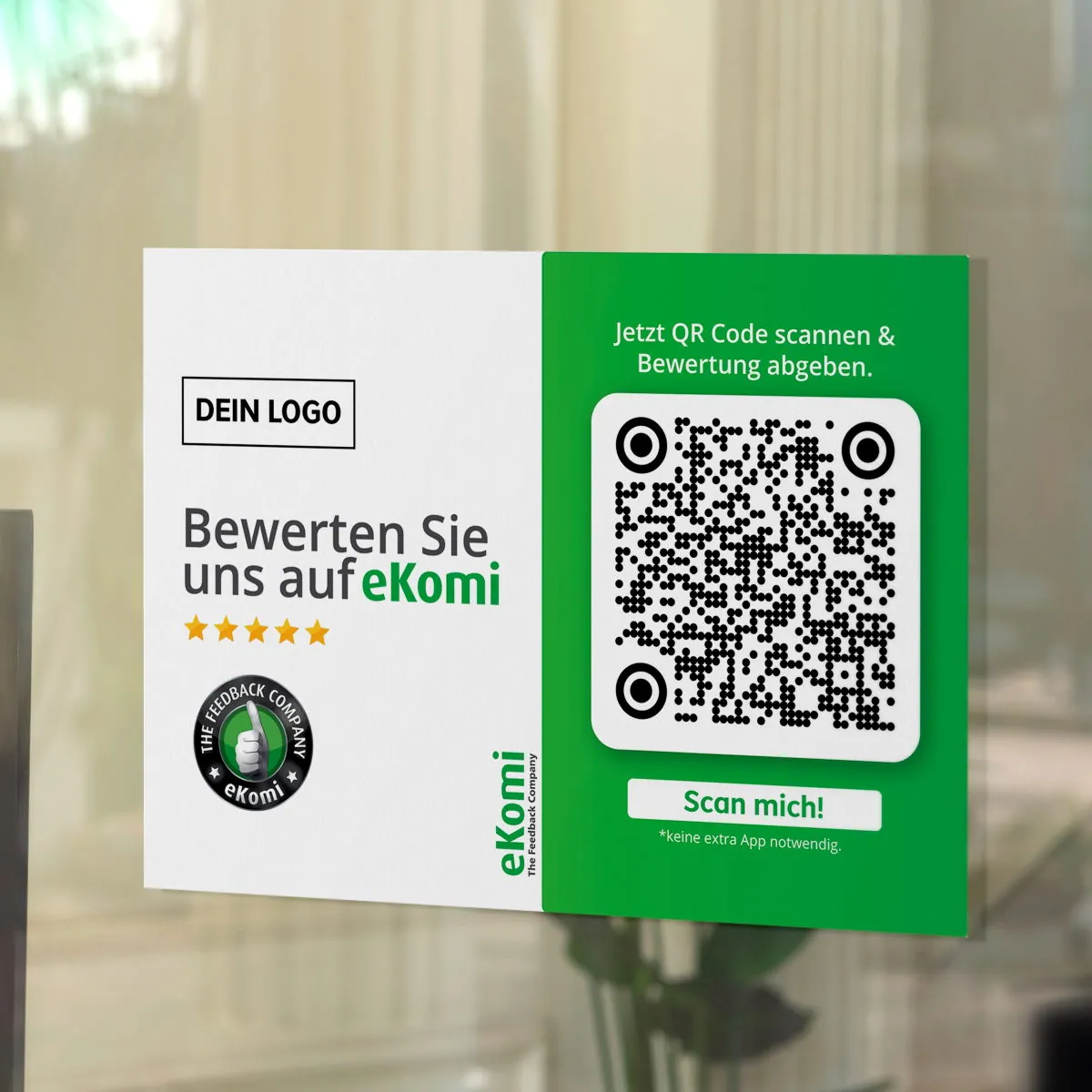 Bewerten Sie uns auf eKomi Aufkleber mit QR Code