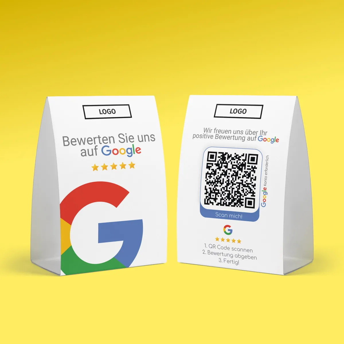 Bewerten Sie uns auf Google Tischaufsteller „Iconic“ – Ansicht 2