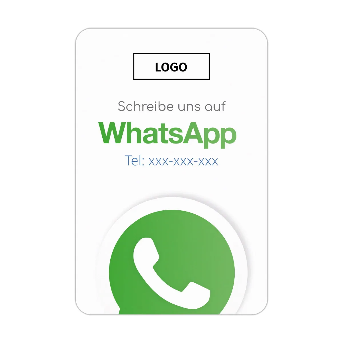 WhatsApp Visitenkarte "Clean" mit Chat QR Code