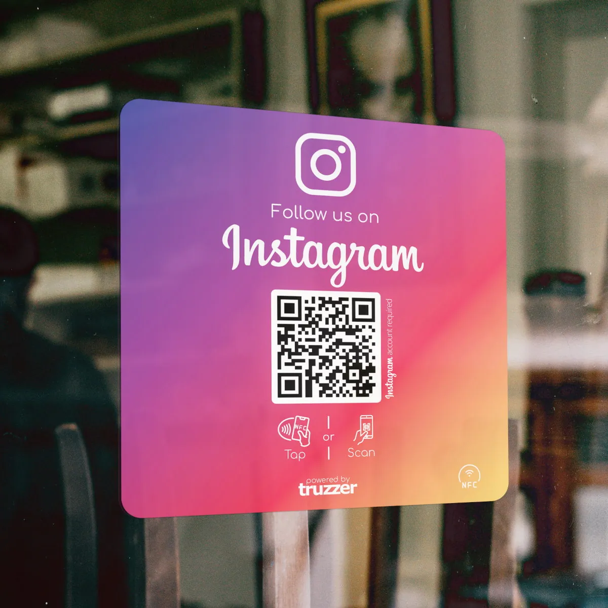 Instagram NFC Sticker „Square“ mit Instagram QR Code