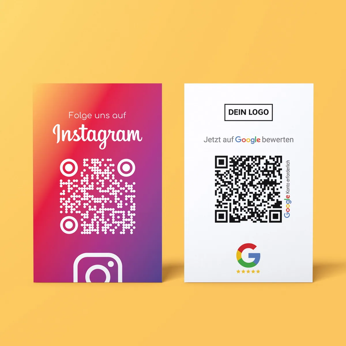 Google & Instagram Visitenkarte „Double“ mit QR Code
