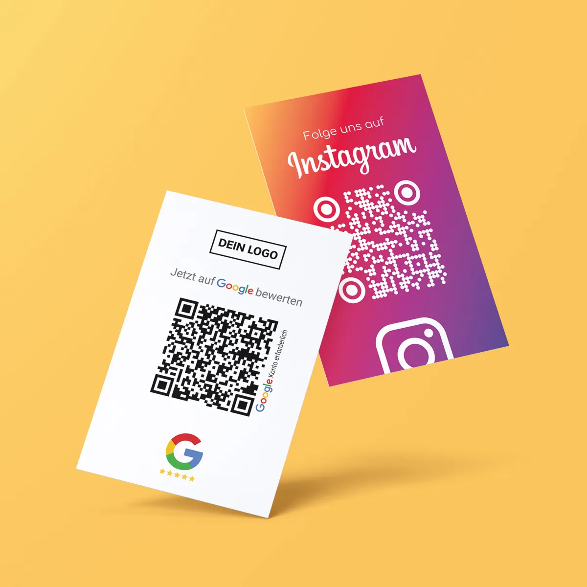 Google & Instagram Visitenkarte „Double“ mit QR Code – Ansicht 2