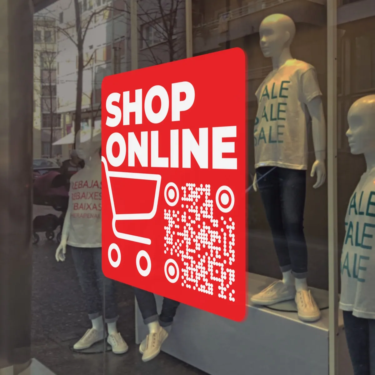 Shop online Sticker mit QR Code – Ansicht 2
