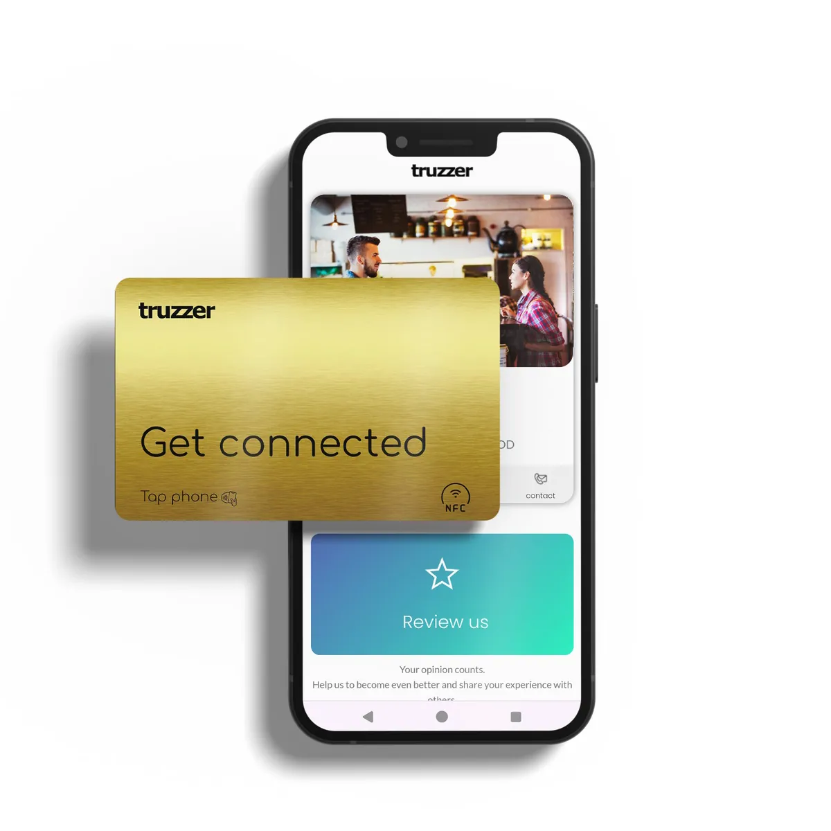 truzzer smart Metall NFC Visitenkarte / vcard – Ansicht 2
