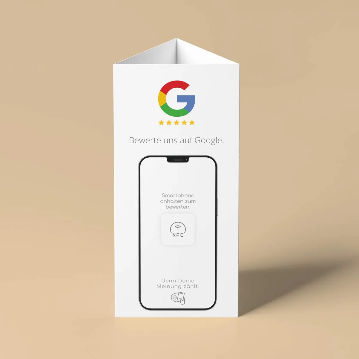 Bewerten Sie uns auf Google NFC Tischaufsteller Triangl – Ansicht 2