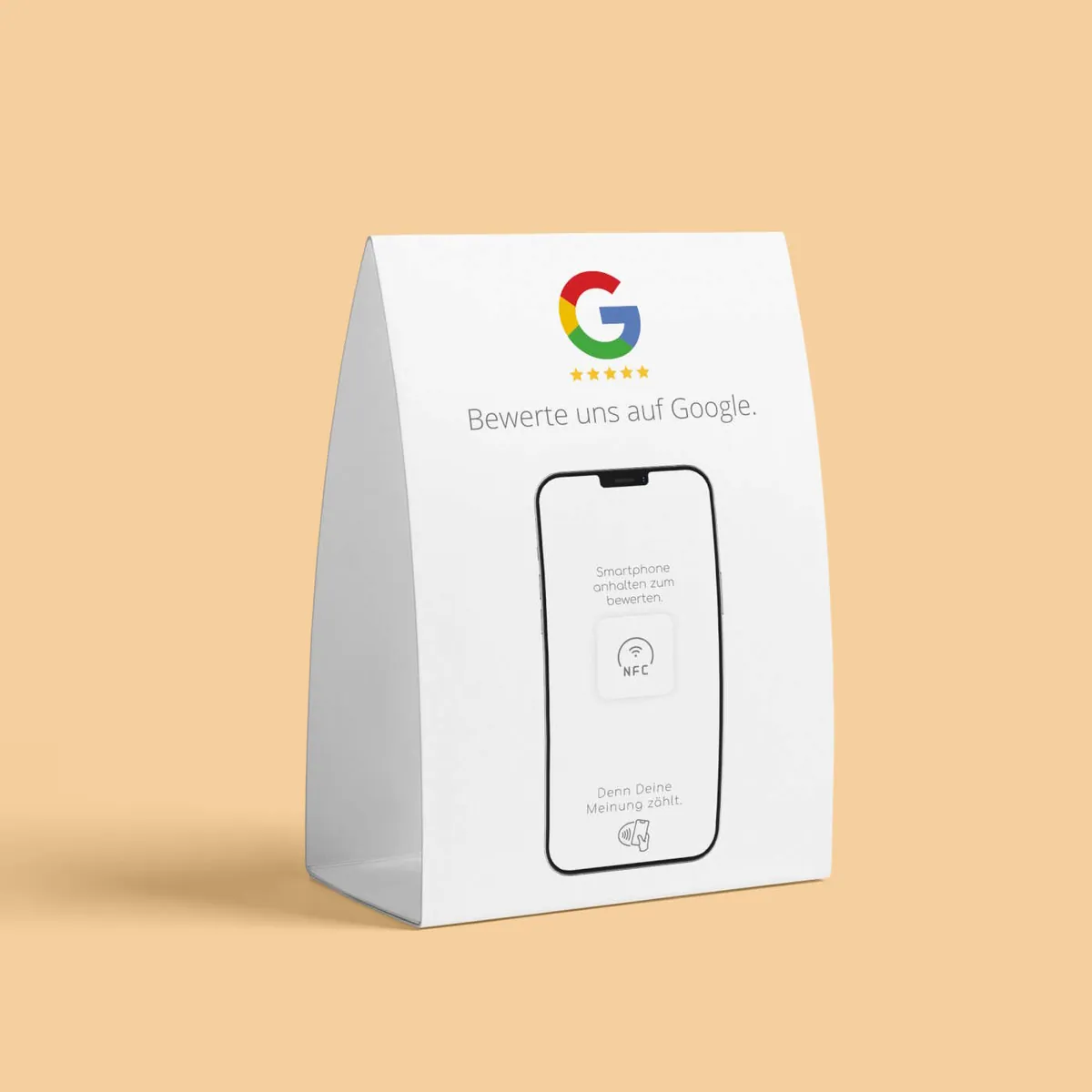 Bewerten Sie uns auf Google NFC Tischaufsteller Tent