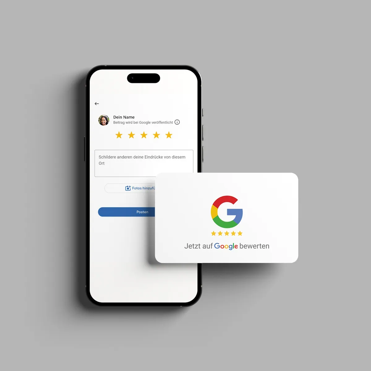 Google Bewertung NFC Karte „Tap Professional“ mit Google Bewertung QR Code