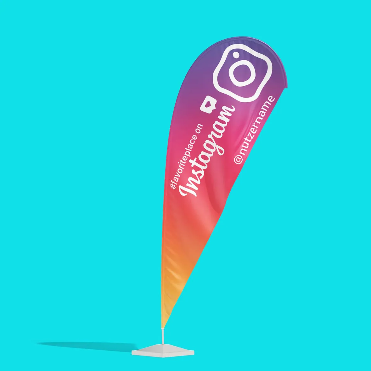 Folge uns auf Instagram Beachflag / Dropflag – Ansicht 2