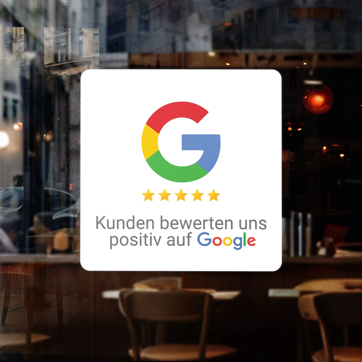 Google Bewertung Sticker essential