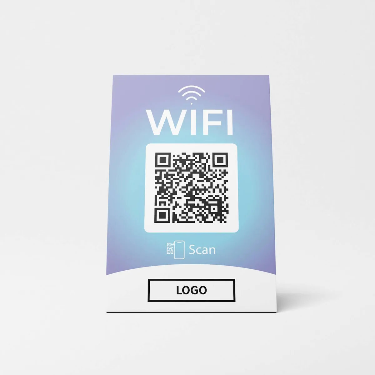 WIFI QR Code Tischaufsteller Fancy