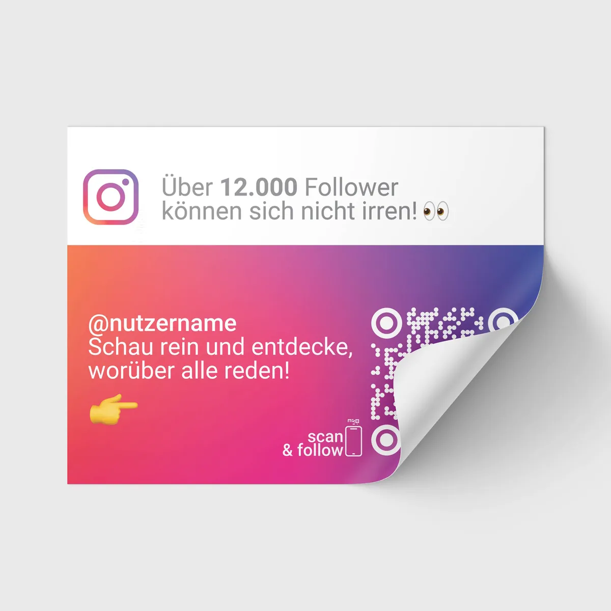 Instagram Followeranzahl Trust Sticker mit QR Code – Ansicht 2