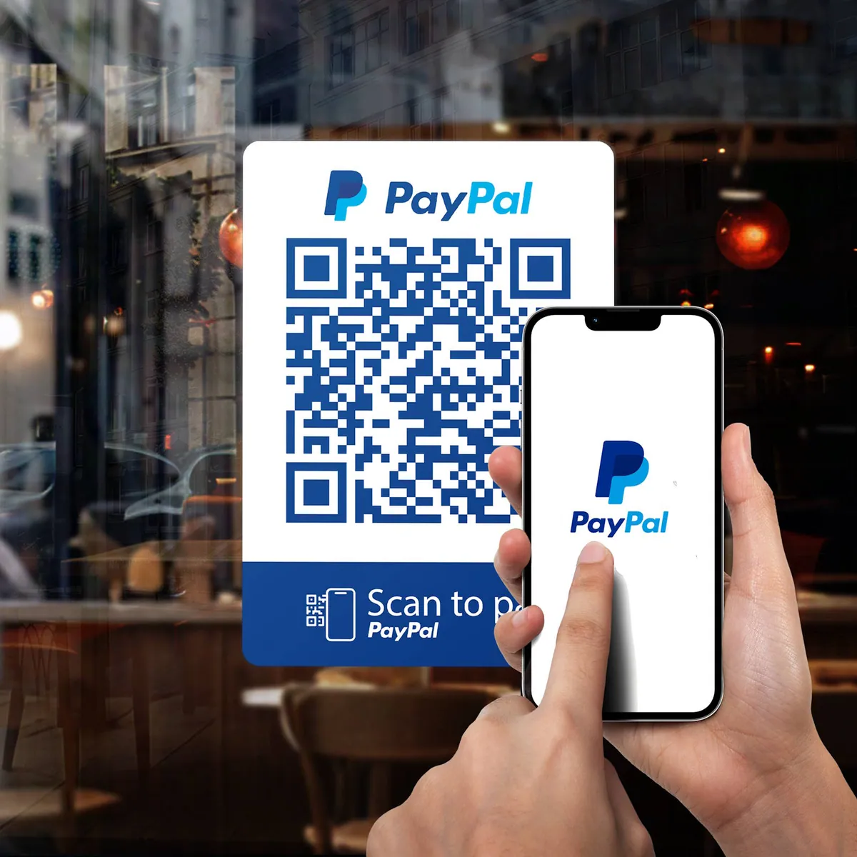 PayPal bezahlen QR Code Aufkleber – Ansicht 2