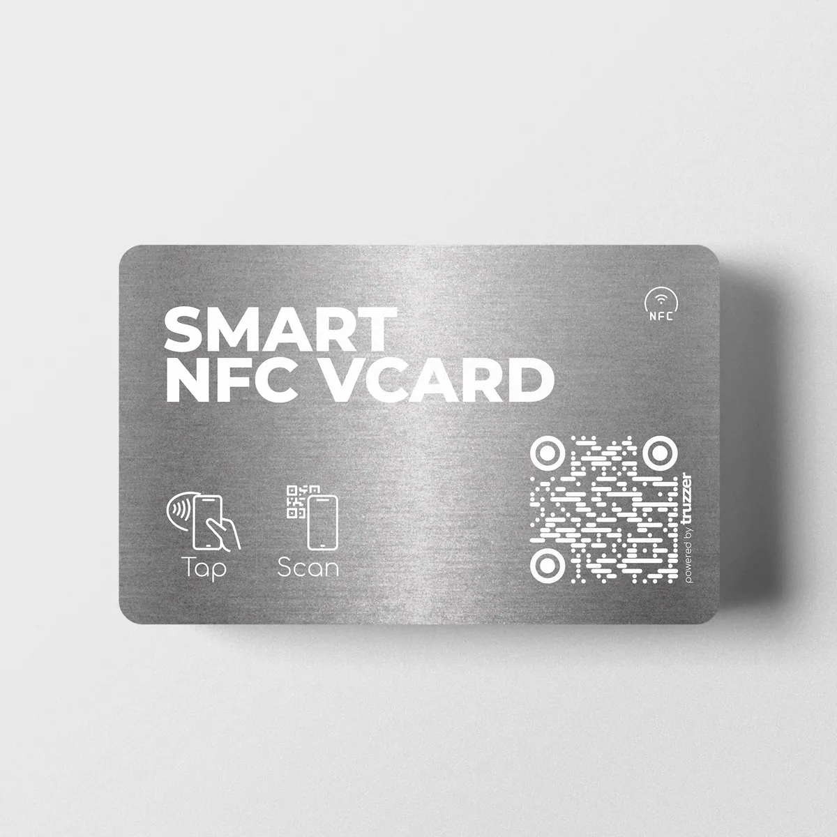 Smart NFC VCARD Metall Visitenkarte Silver – Ansicht 2
