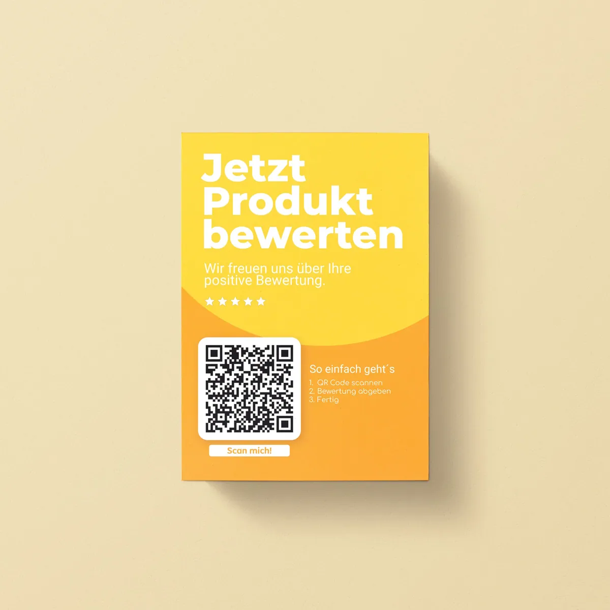 Paketbeileger für amazon Bewertungen mit QR Code – Ansicht 2