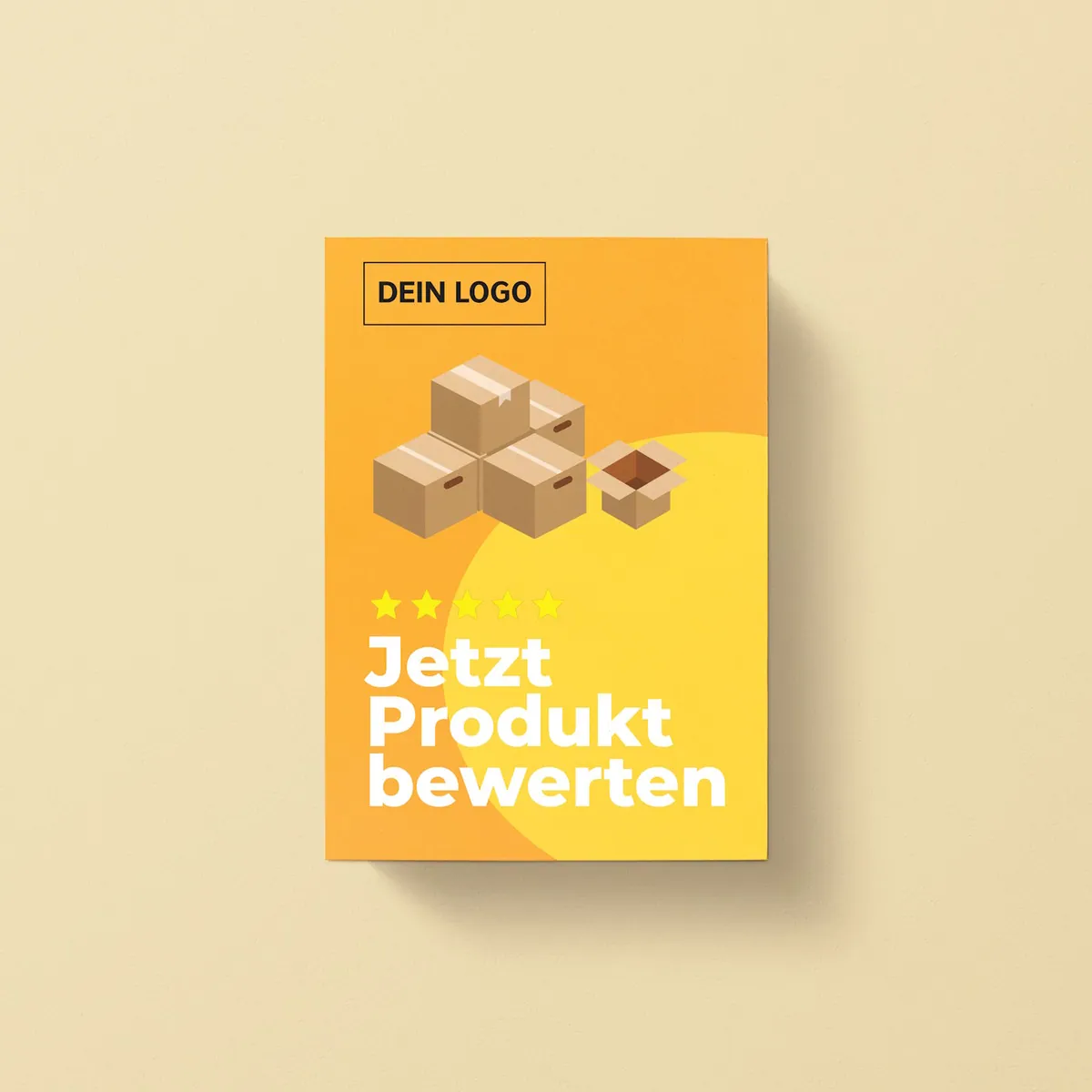 Paketbeileger für amazon Bewertungen mit QR Code