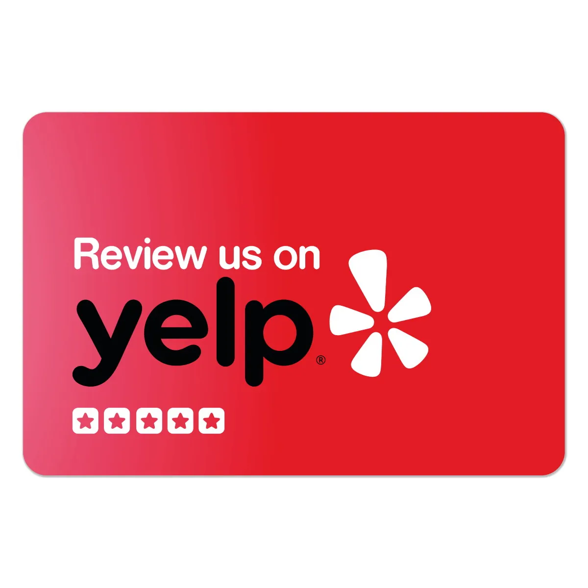 Yelp! Review Business Card Color with Yelp review QR Code