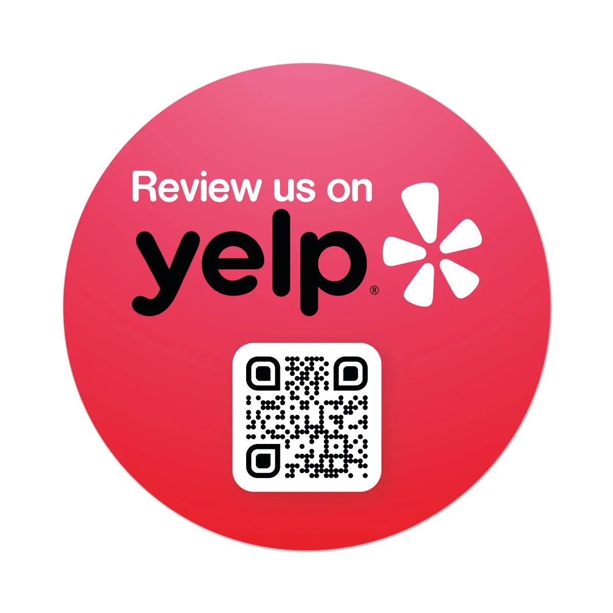Yelp! Review Sticker Color with review QR code – Ansicht 2
