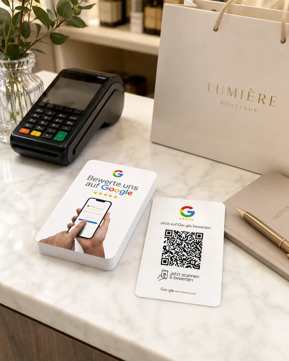 Google Bewertung QR Code Visitenkarte Phone – Ansicht 2